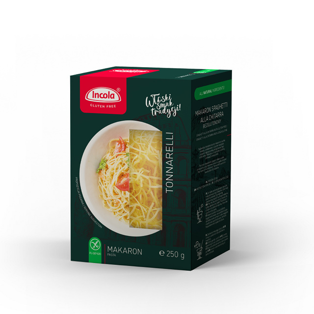 Makaron Tonarelli bezglutenowy 250 g Incola. Makaron Tonarelli bezglutenowy 250 g Incola.