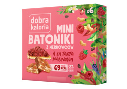 Dobra Kaloria mini batoniki owocowo-orzechowe o smaku malinowym a'la tarta malinowa 102g
