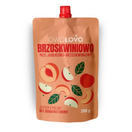 OWOLOVO BRZOSKWINIOWO MUS JABŁKO -BRZOSKWINIA 200g