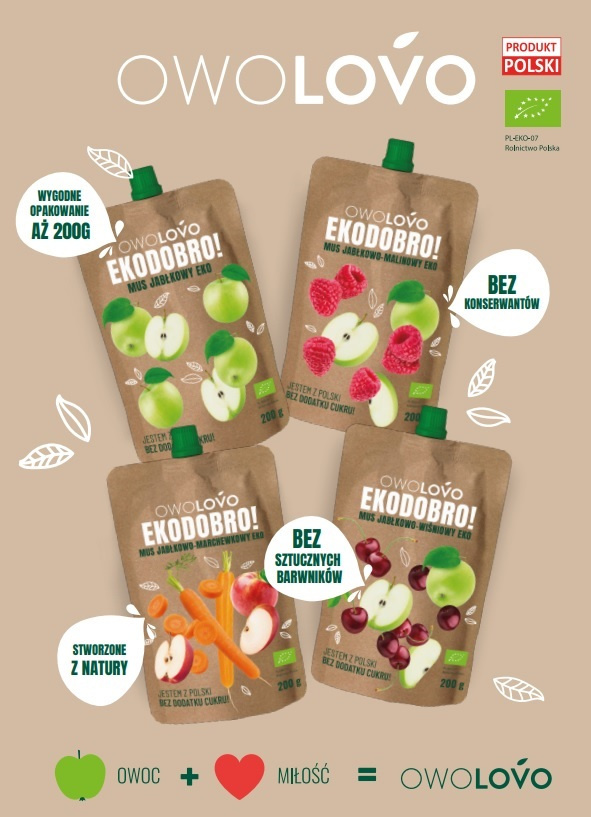 OWOLOVO MUS JABKOWY EKODOBRO 200g Bio OWOLOVO MUS JABKOWY EKODOBRO 200g Bio