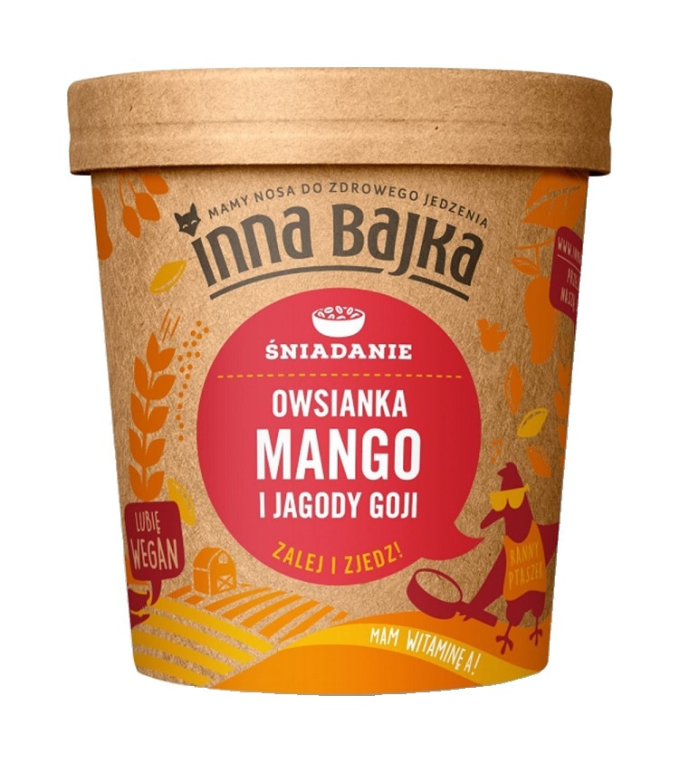 Owsianka Mango i Jagody Goji 70g Inna Bajka Owsianka Mango i Jagody Goji 70g Inna Bajka