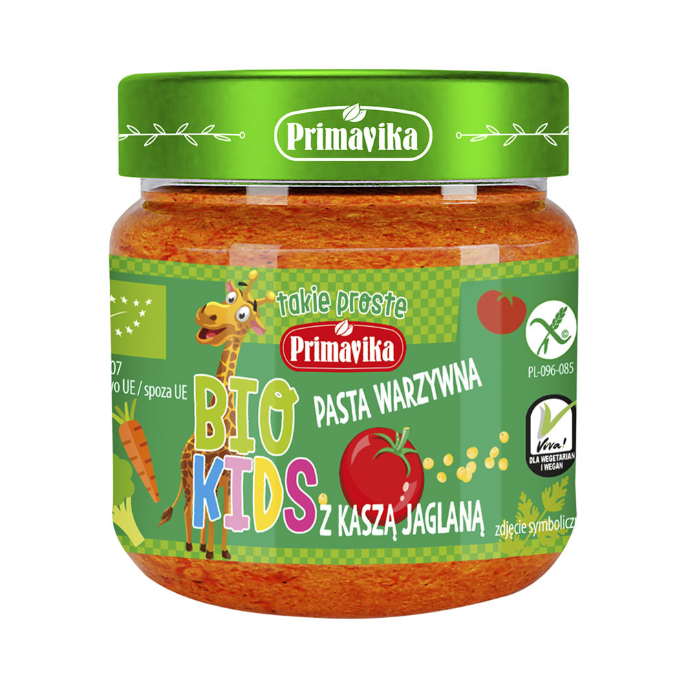 Pasta warzywna z kaszą jaglaną BIO 160 g Pasta warzywna z kaszą jaglaną BIO 160 g