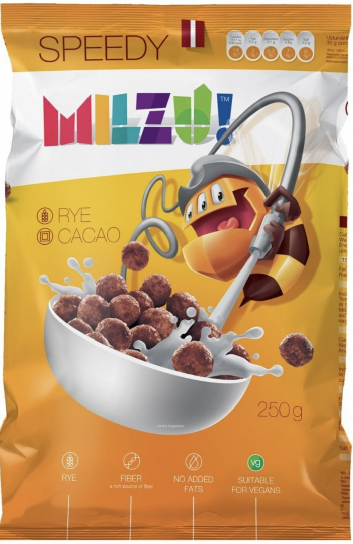 Płatki śniadaniowe Siła, Zwinność i Umysł, 12x 250 g Milzu. Płatki śniadaniowe Siła, Zwinność i Umysł, 12x 250 g Milzu.