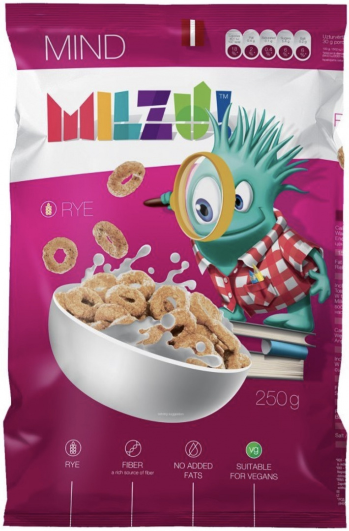 Płatki śniadaniowe Siła, Zwinność i Umysł, 12x 250 g Milzu. Płatki śniadaniowe Siła, Zwinność i Umysł, 12x 250 g Milzu.