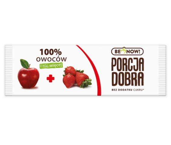 Przekąska JABŁKOWO-TRUSKAWKOWA 16g listek Porcja Dobra Przekąska JABŁKOWO-TRUSKAWKOWA 16g listek Porcja Dobra