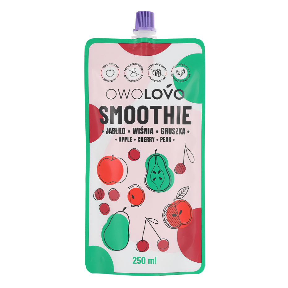 SMOOTHIE WIŚNIA – GRUSZKA 250ml OWOLOVO SMOOTHIE WIŚNIA – GRUSZKA 250ml OWOLOVO