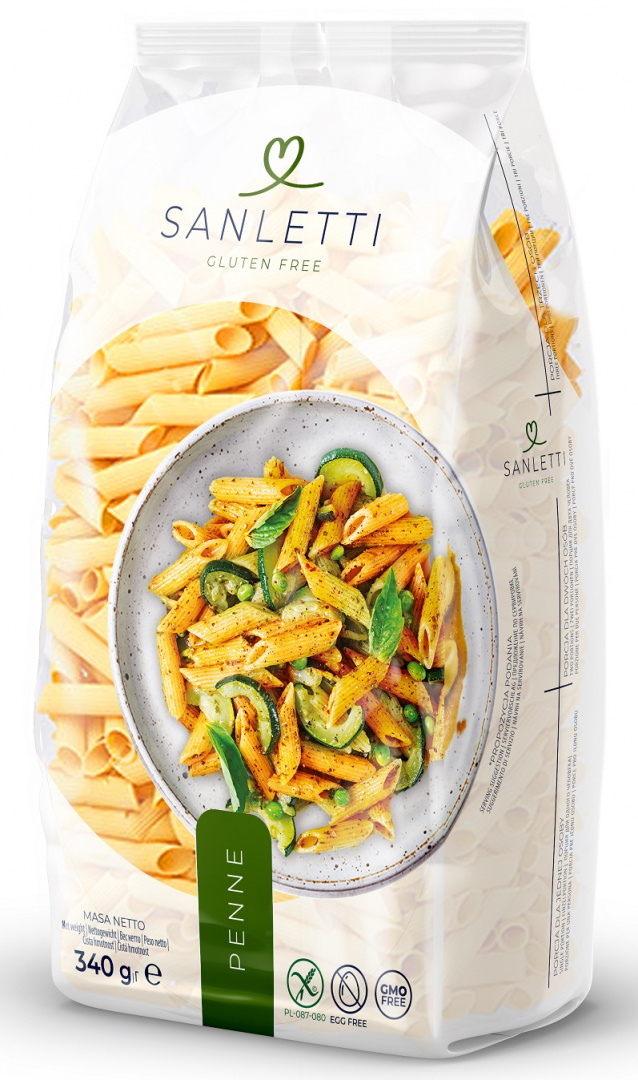 Sanletti Makaron Penne bezglutenowy 340g.. Sanletti Makaron Penne bezglutenowy 340g..