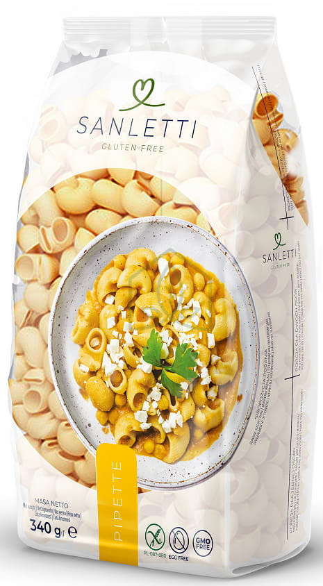 Sanletti Makaron Pipette bezglutenowy 340g.. Sanletti Makaron Pipette bezglutenowy 340g..