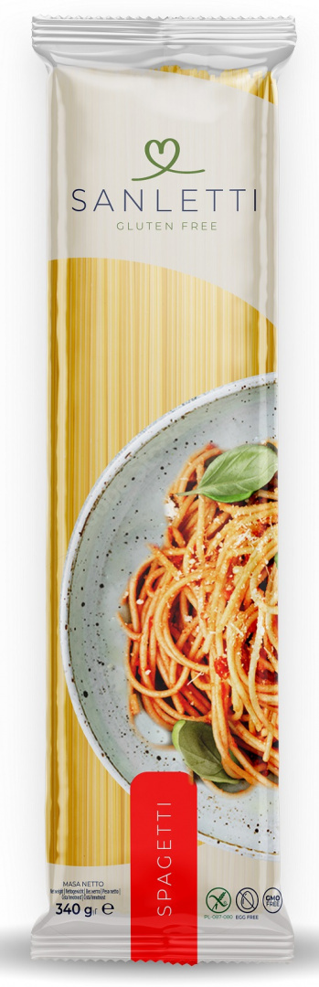 Sanletti Makaron Spaghetti bezglutenowy 340g.. Sanletti Makaron Spaghetti bezglutenowy 340g..