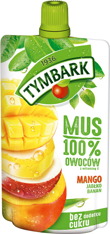 TYMBARK MUS 100% MANGO JABŁKO BANAN 120G TYMBARK MUS 100% MANGO JABŁKO BANAN 120G