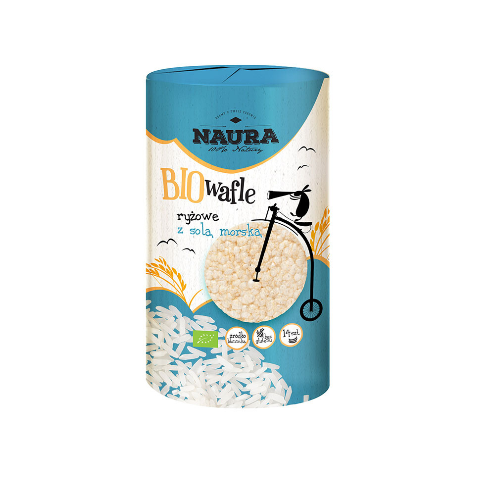 Wafle ryżowe z solą morską BIO 100 g Wafle ryżowe z solą morską BIO 100 g