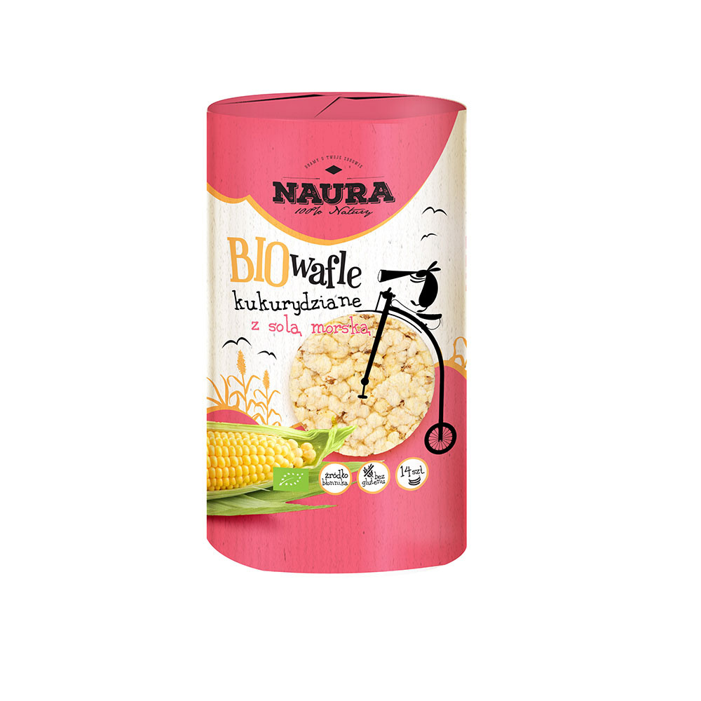 Wafle kukurydziane z solą morską BIO 100 g Wafle kukurydziane z solą morską BIO 100 g