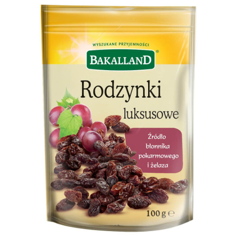 BAKALLAND RODZYNKI LUKSUSOWE 100G BAKALLAND RODZYNKI LUKSUSOWE 100G