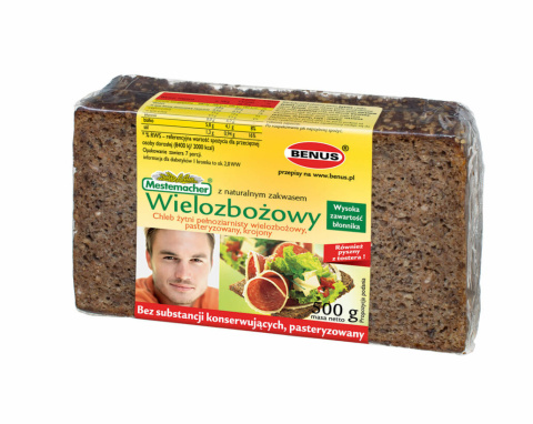 BENUS CHLEB WIELOZBOŻOWY 500G BENUS CHLEB WIELOZBOŻOWY 500G