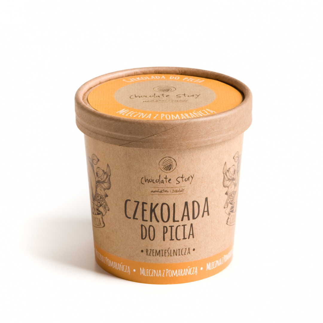 Czekolada do picia mleczna z pomarańczą 120g Czekolada do picia mleczna z pomarańczą 120g