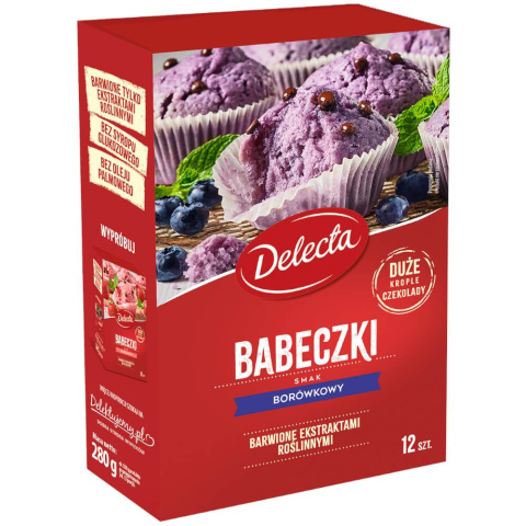 DELECTA BABECZKI SMAK BORÓWKOWY - 280G DELECTA BABECZKI SMAK BORÓWKOWY - 280G