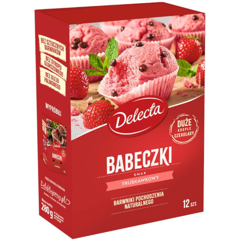 DELECTA BABECZKI SMAK TRUSKAWKOWY Z CZEKOLADĄ - 280G DELECTA BABECZKI SMAK TRUSKAWKOWY Z CZEKOLADĄ - 280G