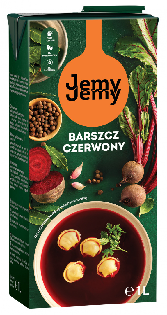 Jemy Jemy Barszcz czerwony 1l karton Jemy Jemy Barszcz czerwony 1l karton