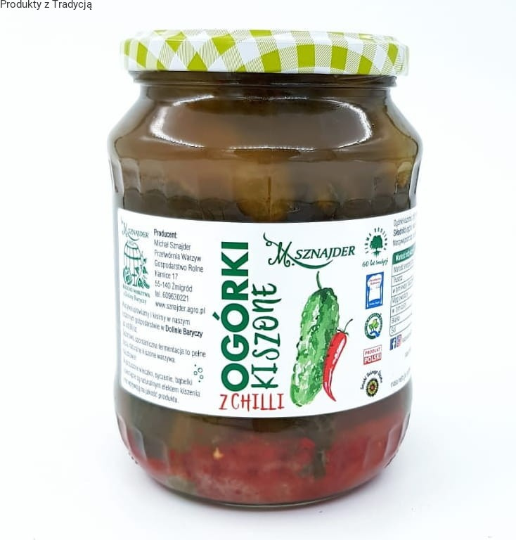 OGÓRKI KISZONE OSTRE Z CHILI 420 G MICHAŁ SZNAJDER OGÓRKI KISZONE OSTRE Z CHILI 420 G MICHAŁ SZNAJDER