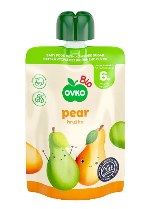 OVKO ekologiczny mus w tubce gruszka 90g OVKO ekologiczny mus w tubce gruszka 90g