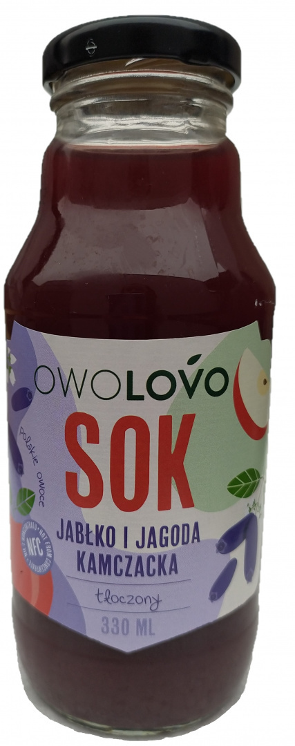OWOLOVO sok jabłko i jagoda kamczacka NFC 330ml OWOLOVO sok jabłko i jagoda kamczacka NFC 330ml
