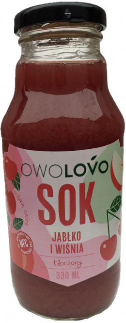OWOLOVO sok jabłko wiśnia NFC 330ml
