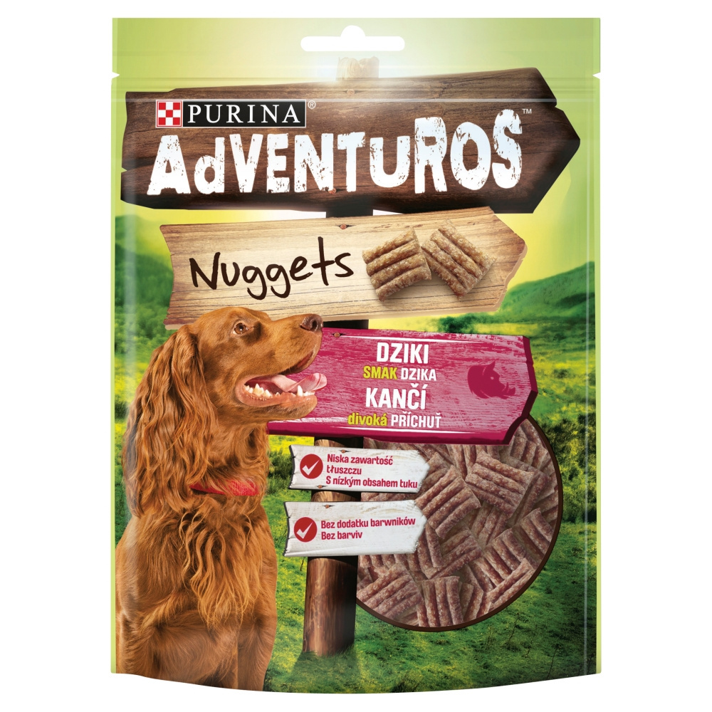 Purina AdVENTuROS Nuggets Karma dla psów dziki smak dzika 90 g Purina AdVENTuROS Nuggets Karma dla psów dziki smak dzika 90 g