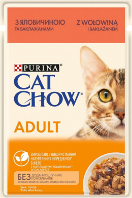 Purina Cat Chow Adult z wołowiną i bakłażanem 85g