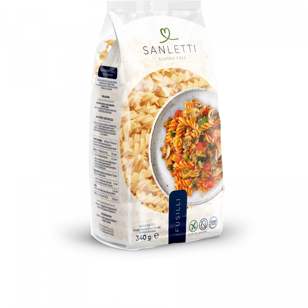 Sanletti Makaron Fusilli bezglutenowy 340g.. Sanletti Makaron Fusilli bezglutenowy 340g..