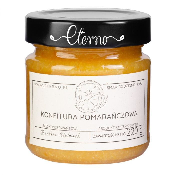 Konfitura pomarańczowa o obniżonej zawartości cukru 220 g Eterno Konfitura pomarańczowa o obniżonej zawartości cukru 220 g Eterno