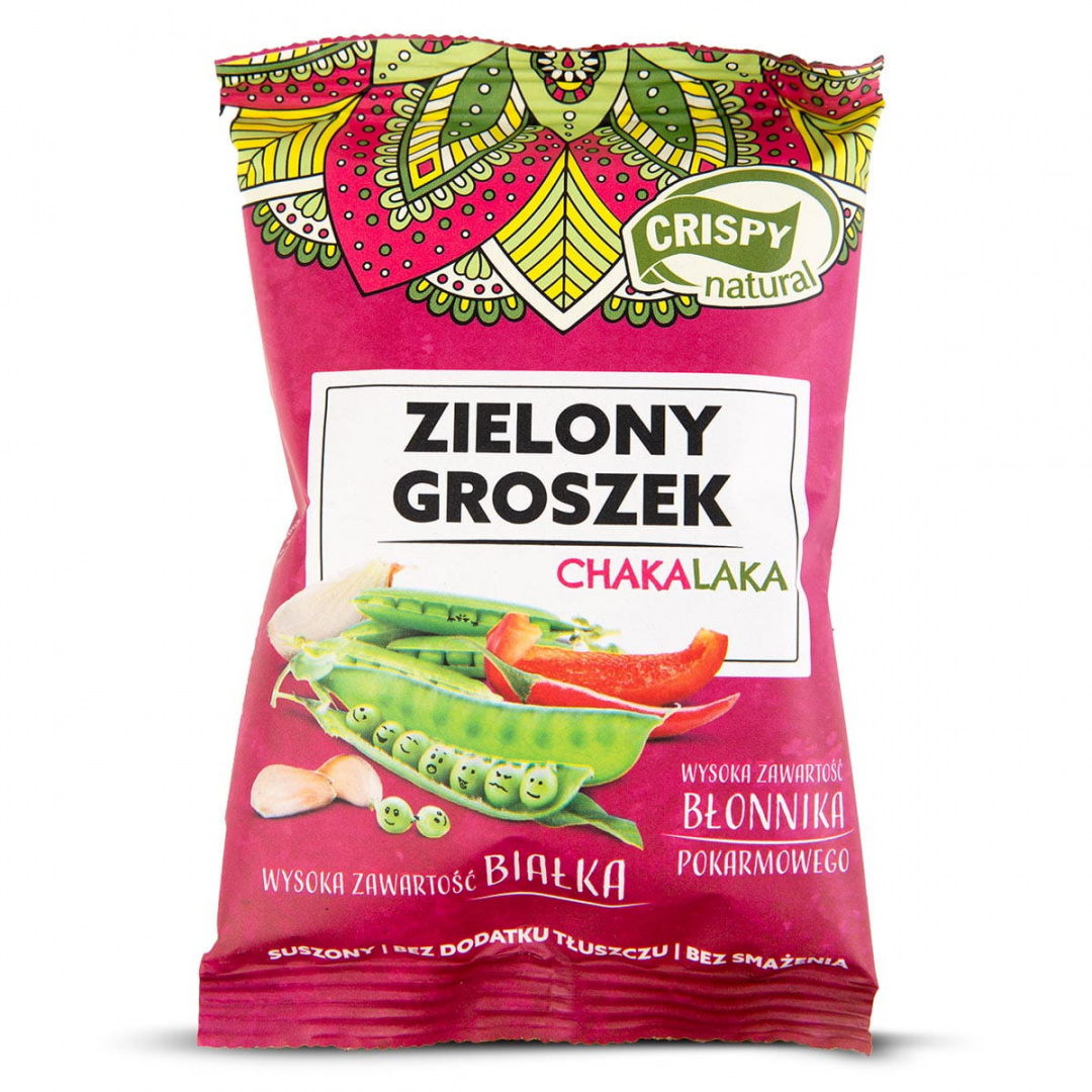 ZIELONY GROSZEK CHAKALAKA - SUSZONE CHIPSY CRISPY NATURAL 25g ZIELONY GROSZEK CHAKALAKA - SUSZONE CHIPSY CRISPY NATURAL 25g