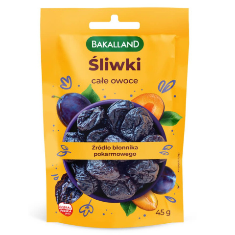 BAKALLAND ŚLIWKI CAŁE OWOCE - 45G BAKALLAND ŚLIWKI CAŁE OWOCE - 45G