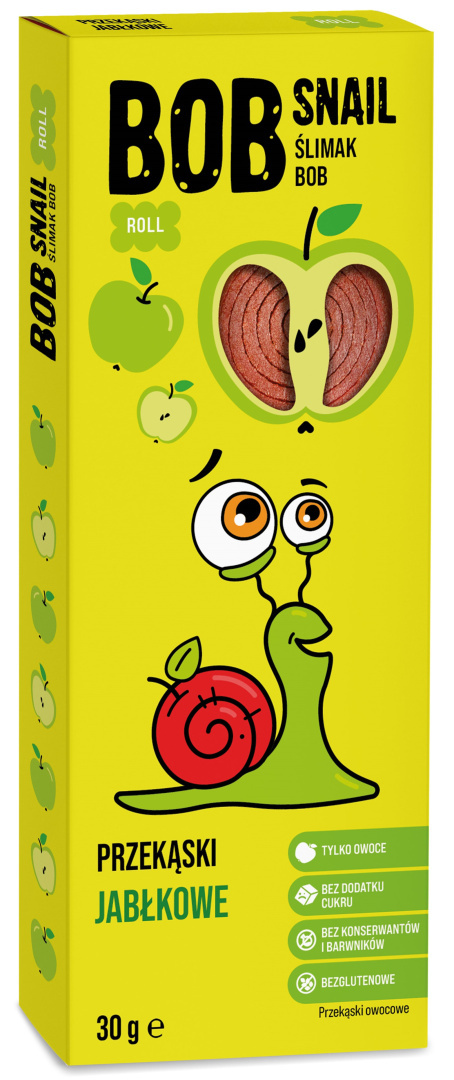 BOB SNAIL Przekąska jabłkowa 30g BOB SNAIL Przekąska jabłkowa 30g