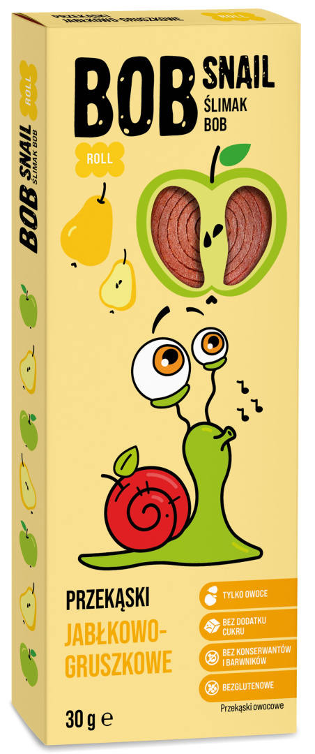 BOB SNAIL Przekąska jabłkowo-gruszkowa 30g BOB SNAIL Przekąska jabłkowo-gruszkowa 30g