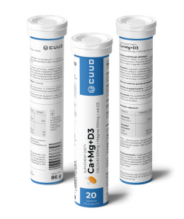 CUUD Tabletki Musujące Calcium 500mg + magnez 100mg + wit. D Suplement Diety