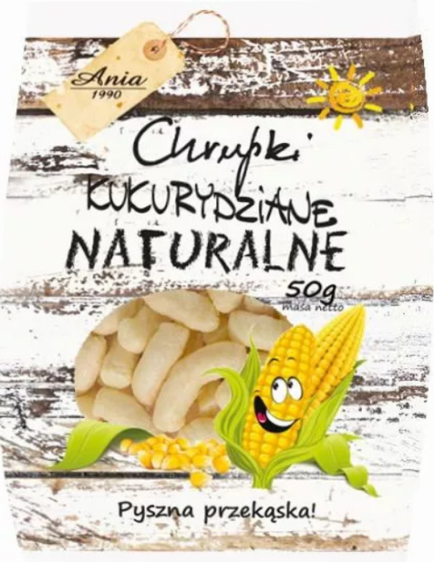 Chrupki kukurydziane naturalne 50g ANIA Chrupki kukurydziane naturalne 50g ANIA