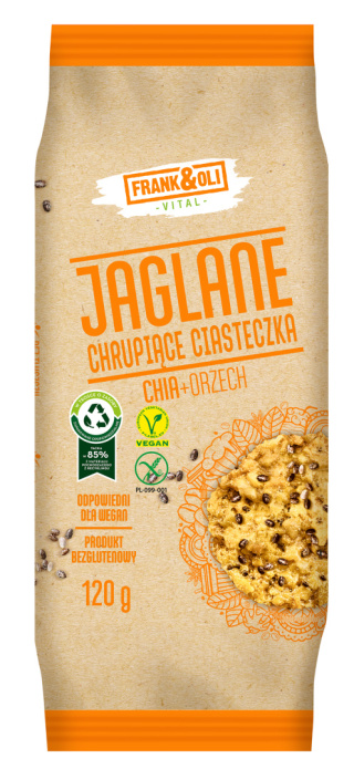 Ciasteczka jaglane z orzechami + chia bez GMO 120 g ZPC BOX
