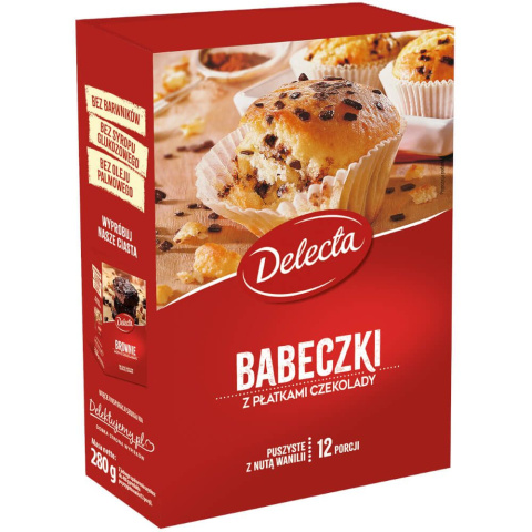 DELECTA BABECZKI Z PŁATKAMI CZEKOLADY - 280G DELECTA BABECZKI Z PŁATKAMI CZEKOLADY - 280G