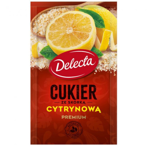 DELECTA Cukier ze skórką cytrynową PREMIUM 15g DELECTA Cukier ze skórką cytrynową PREMIUM 15g