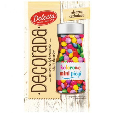 DELECTA DECORADA POSYPKA KOLOROWE MINI PIEGI 35G DELECTA DECORADA POSYPKA KOLOROWE MINI PIEGI 35G