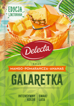 DELECTA Galaretka smak mango, pomarańcza, ananas 50g