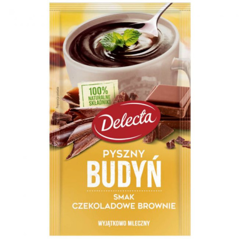 DELECTA PYSZNY BUDYŃ INSTANT - CZEKOLADOWE BROWNIE - 43G DELECTA PYSZNY BUDYŃ INSTANT - CZEKOLADOWE BROWNIE - 43G