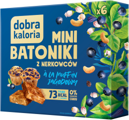 DOBRA KALORIA mini batoniki muffin jagodowy 102g