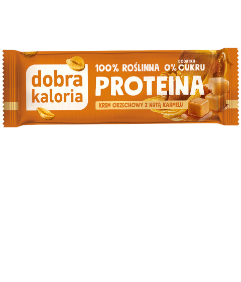Dobra Kaloria Baton proteinowy krem orzechowy & karmel 45g