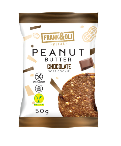 FRANK&OLI Peanut butter Chocolate miękkie ciasteczko 50g