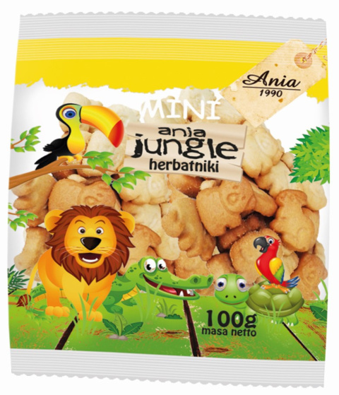 Herbatniki szkolne Mini ZOO 100 g Ania. Herbatniki szkolne Mini ZOO 100 g Ania.