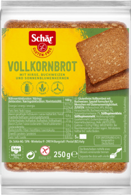 SCHAR chleb razowy bezglutenowy VOLLKORNBROT 250g