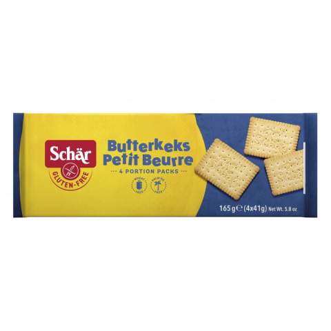 SCHAR herbatniki bezglutenowe PETIT BEURRE 165g SCHAR herbatniki bezglutenowe PETIT BEURRE 165g