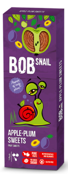 BOB SNAIL Przekąska jabłko-śliwka 30g