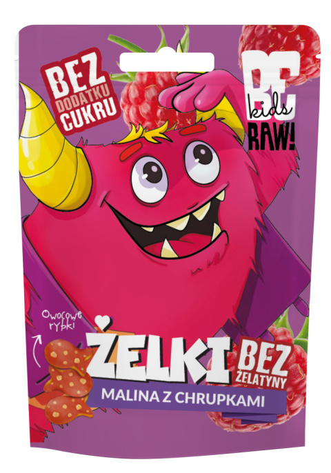 BeRAW Kids Żelki Malina z chrupkami 35g Purella Food.